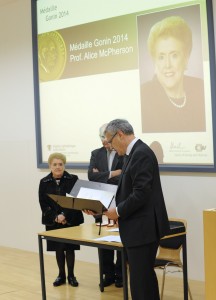 Presentation of Diploma of Gonin Medal to Dr. McPherson